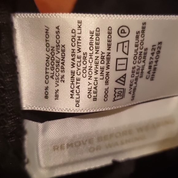 LOFT High Rise Skinny Velvet Pant Black Size 10/30R - Picture 14 of 15